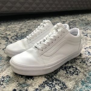 White Leather Vans